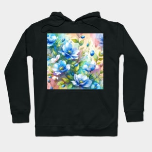 Blue Spring Flowers Hoodie